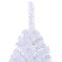 Medio árbol de Navidad artificial con soporte PVC blanco 240