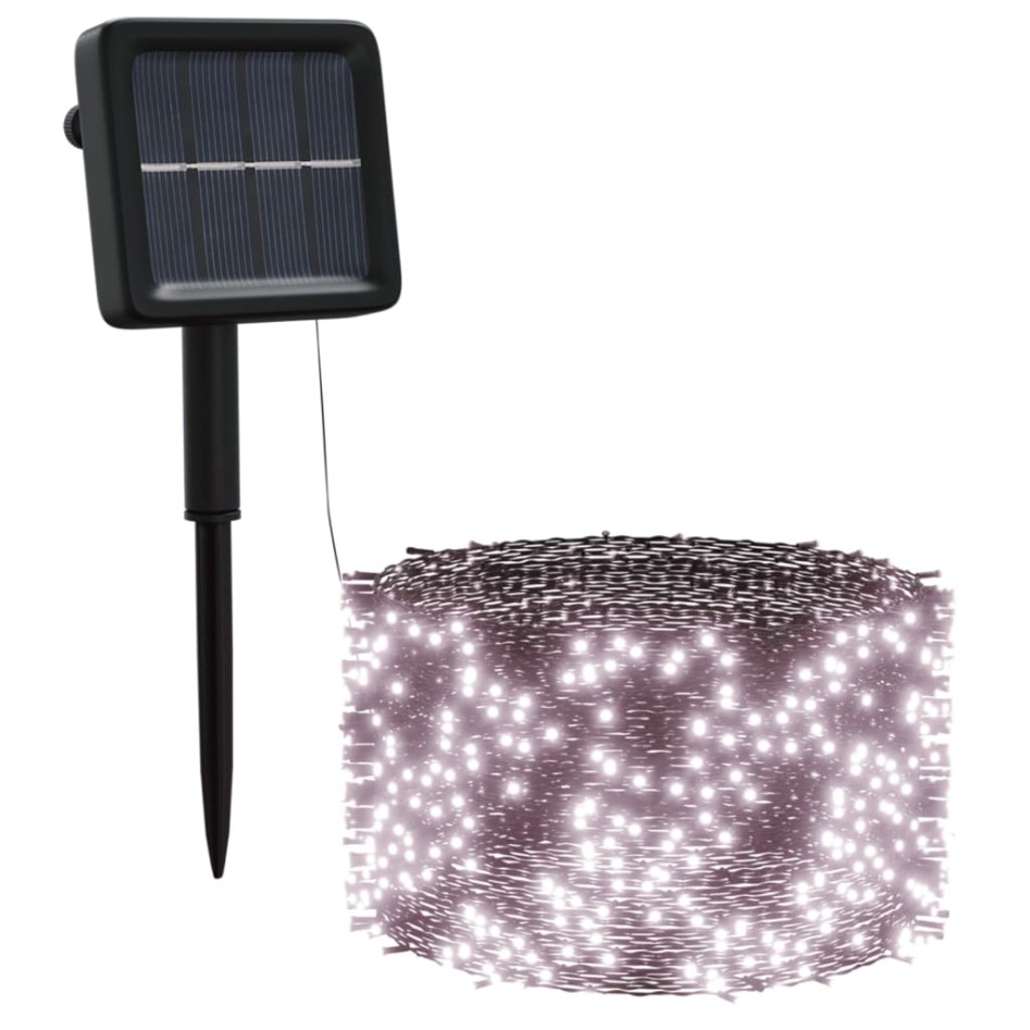 Tira de luces solares LED 5 uds blanco cálido
