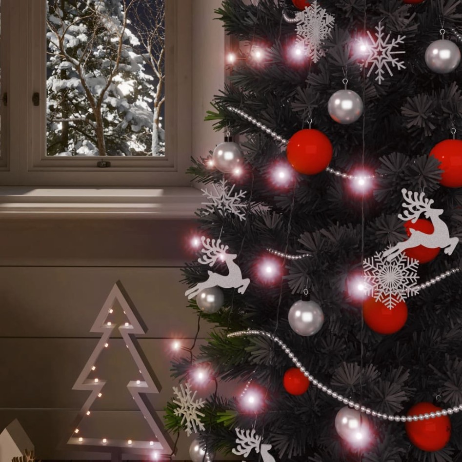 Tira de luces solares LED 5 uds blanco cálido