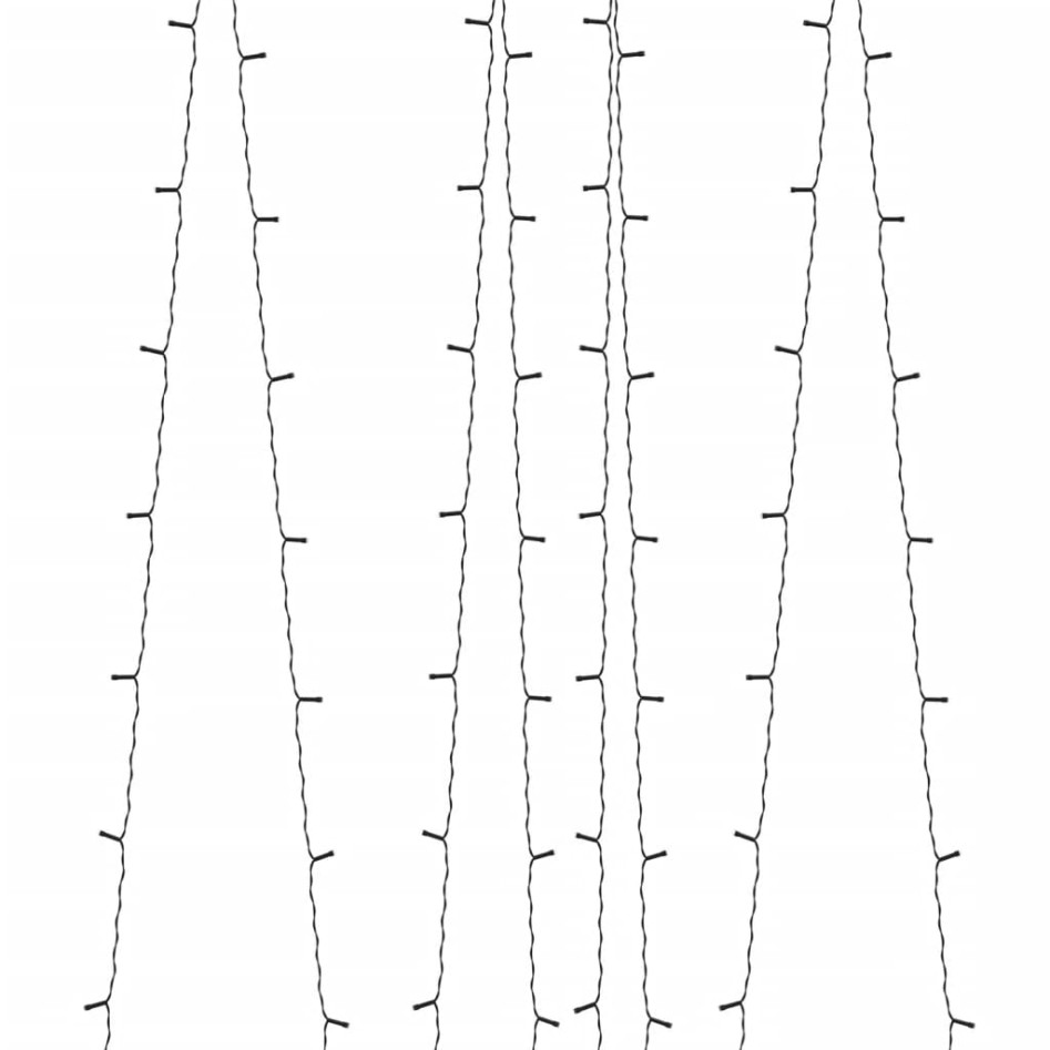 Tira de luces solares LED 5 uds blanco cálido