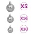 Set de bolas de Navidad 120 pzas con pico 300 LED blanco y