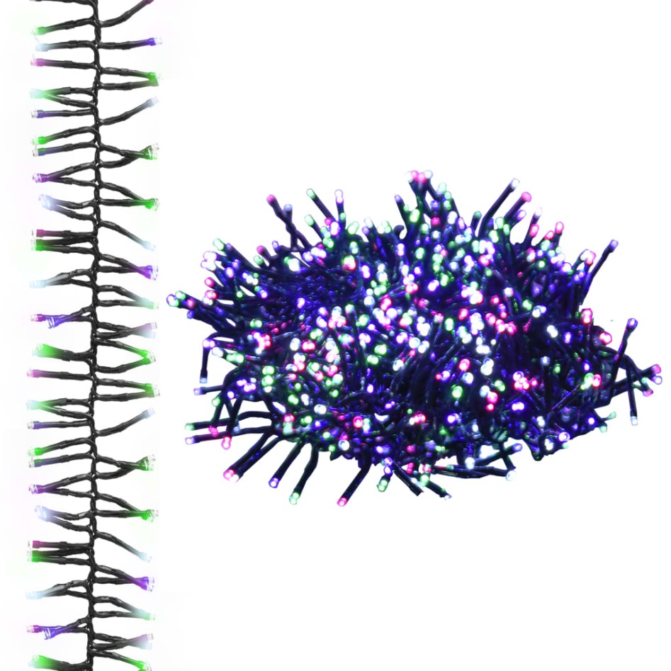 Tira de luces de racimo con 3000 LED PVC pastel multicolor 23