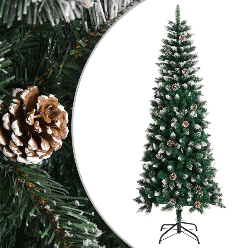 Árbol de Navidad artificial con soporte PVC verde 210