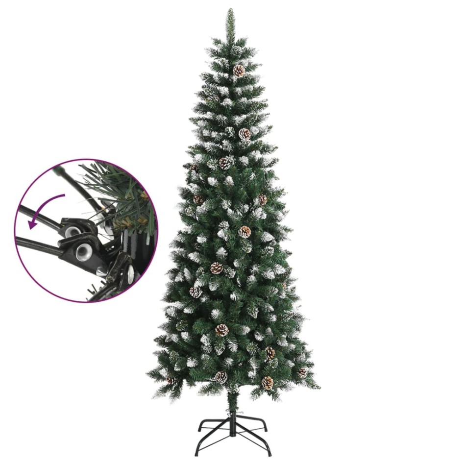 Árbol de Navidad artificial con soporte PVC verde 210