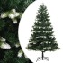 Árbol de Navidad artificial con bisagras y nieve flocada 180