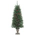 Árboles de Navidad artificiales 2 uds 100 LED verde 120