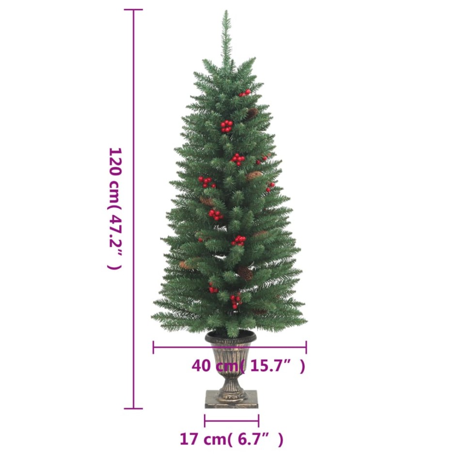 Árboles de Navidad artificiales 2 uds 100 LED verde 120