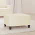 Reposapiés de cuero sintético crema 70x55x41