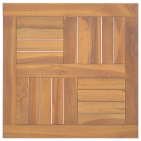 Tablero de mesa cuadrado madera maciza de teca 50x50x2,5