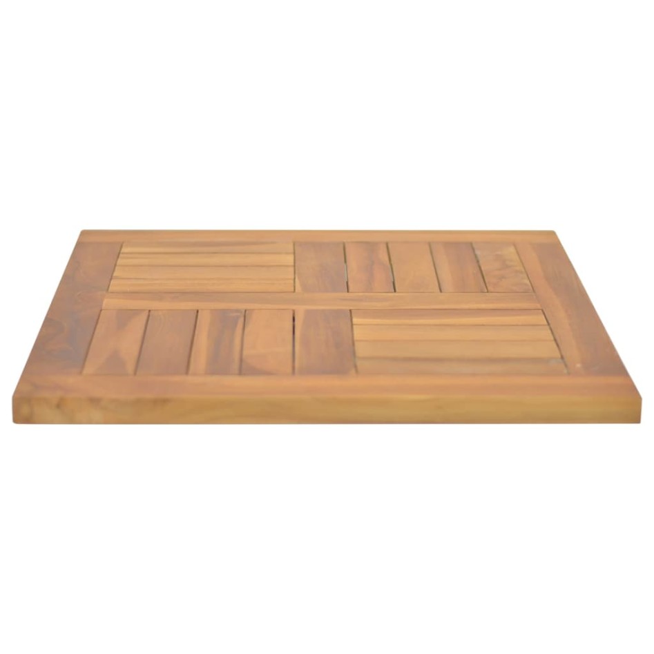 Tablero de mesa cuadrado madera maciza de teca 50x50x2,5