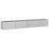 Arriate de acero galvanizado plateado 320x40x45