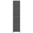 Estantería de 12 cubos con cajas tela gris 103x30x141