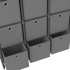 Estantería de 12 cubos con cajas tela gris 103x30x141