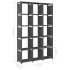 Estantería de 15 cubos de tela gris 103x30x175,5