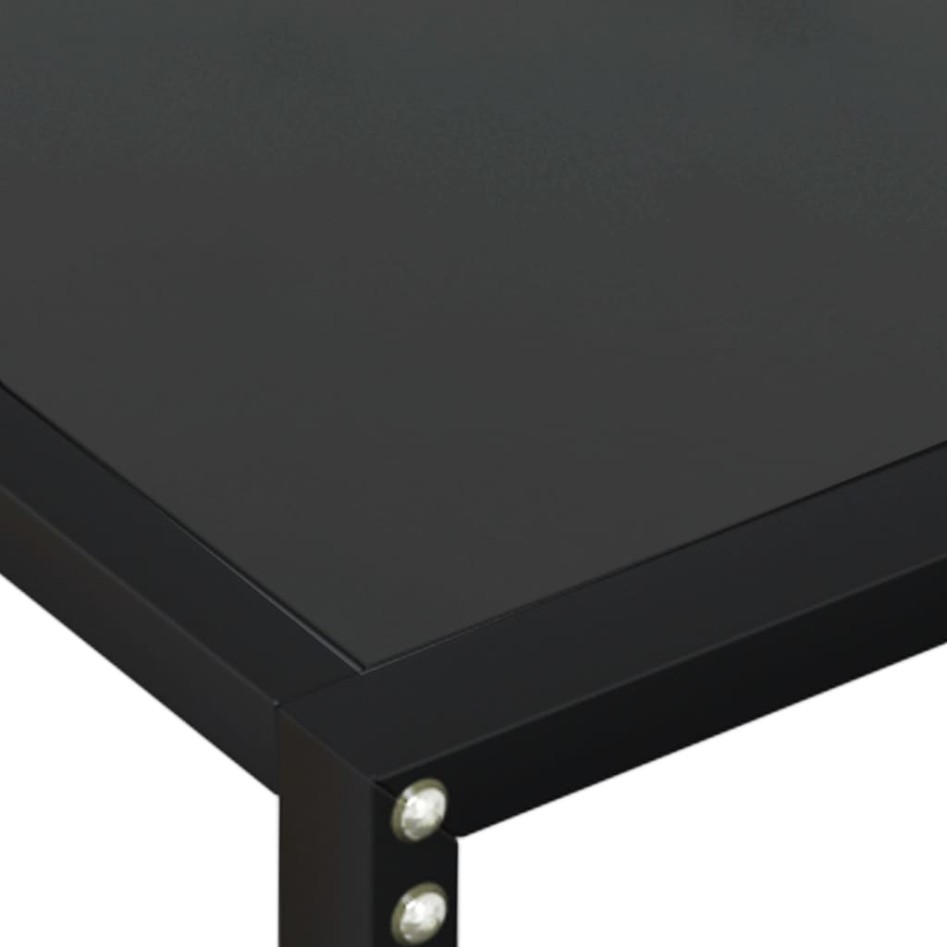 Mesa consola vidrio templado negro