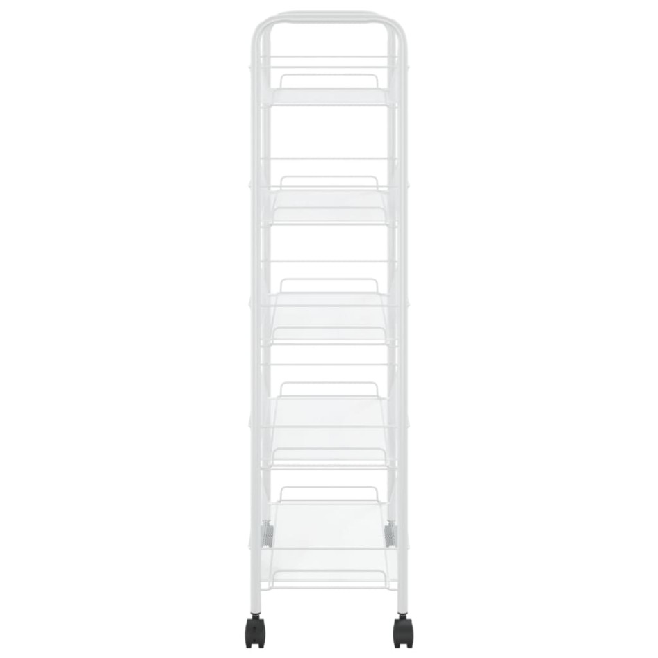 Carrito de cocina 5 niveles hierro blanco 46x26x105