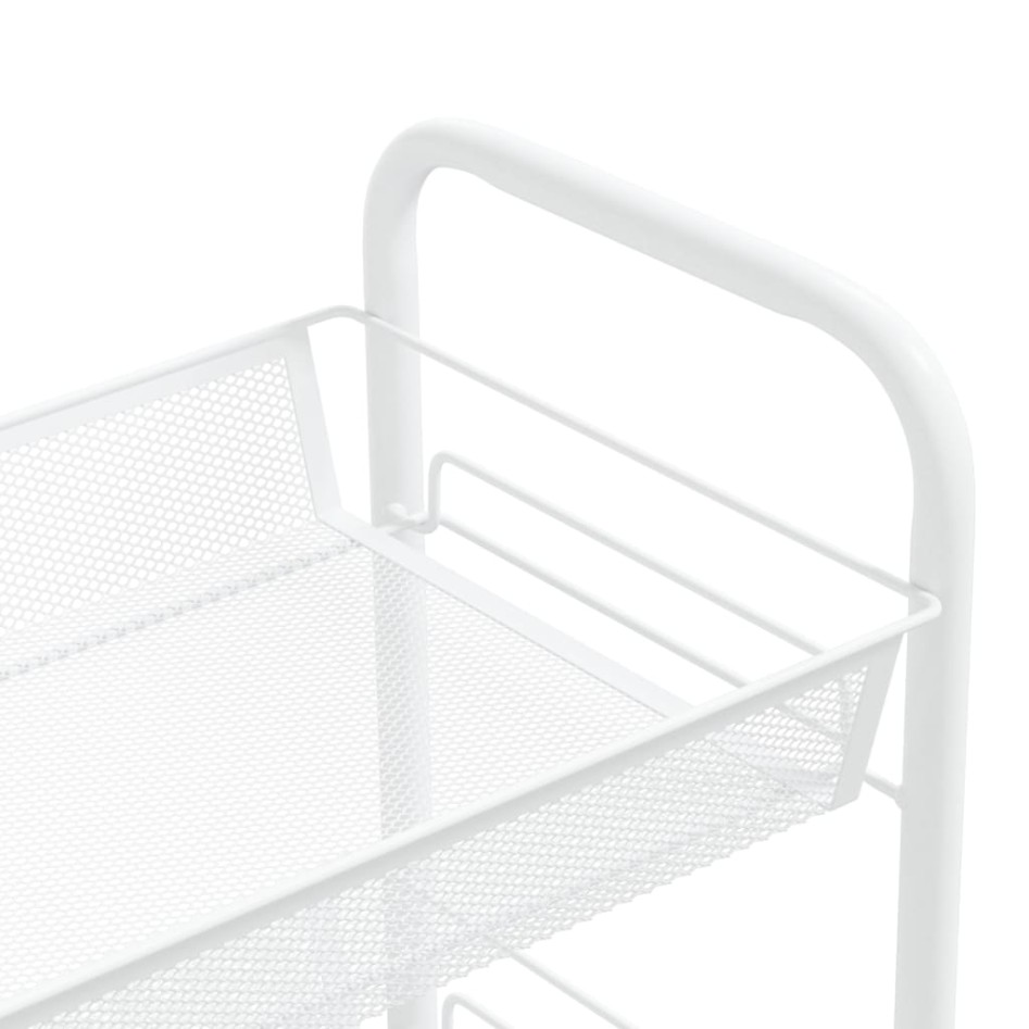 Carrito de cocina 5 niveles hierro blanco 46x26x105