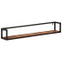 Estantes de pared 2 uds madera maciza mango hierro 110x17x17