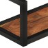 Estantes de pared 2 uds madera maciza mango hierro 110x17x17