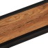 Estantes de pared 2 uds madera maciza mango hierro 110x17x17