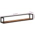 Estantes de pared 2 uds madera maciza mango hierro 110x17x17