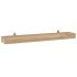Estantes de pared 2 unidades madera maciza de teca 110x15x4