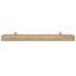 Estantes de pared 2 unidades madera maciza de teca 110x15x4