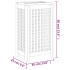 Cesto de la ropa sucia madera maciza de teca 35x25x60