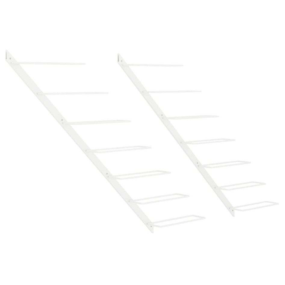 Botellero de pared para 7 botellas 2 unidades metal