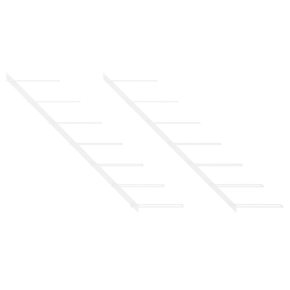 Botellero de pared para 7 botellas 2 unidades metal