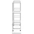 Soporte para flores con ruedas hierro blanco 94,5x24,5x91,5