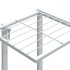 Soporte para flores con ruedas hierro blanco 94,5x24,5x91,5