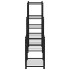 Soporte para flores de hierro negro 83x25x80