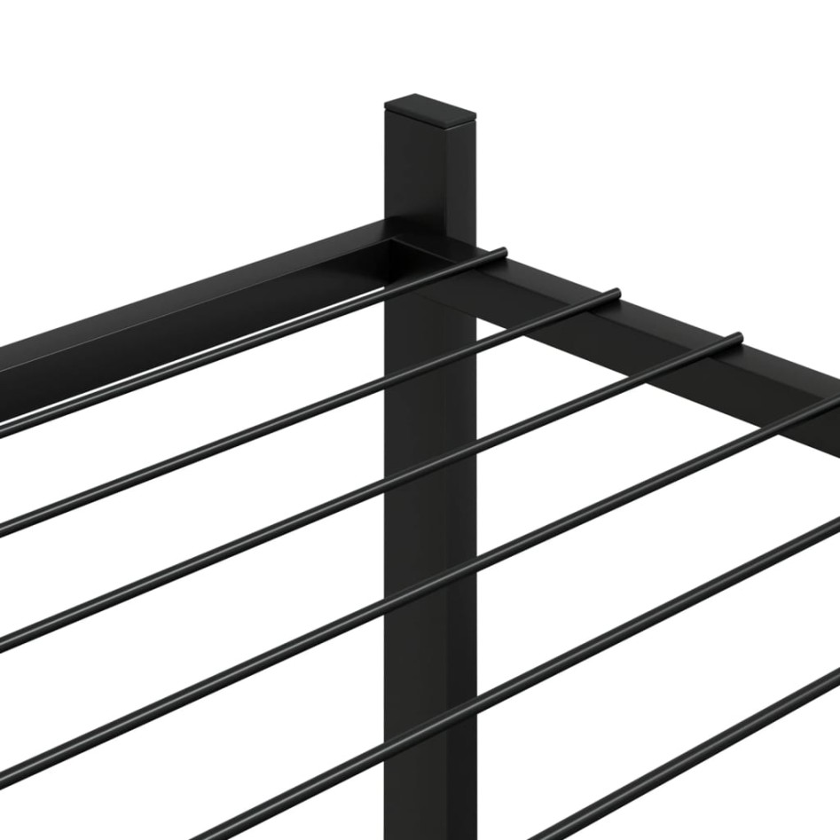 Soporte para flores de hierro negro 83x25x80