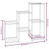Soporte para flores de hierro negro 83x25x80