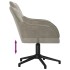 Silla de oficina giratoria de terciopelo gris