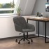 Silla de oficina giratoria de terciopelo gris