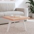 Tablero de mesa cuadrado de madera maciza de haya 60x60x4