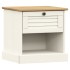 Mesita de noche VIGO madera maciza de pino blanco 42x35x42
