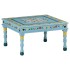 Mesa de centro madera maciza de mango turquesa pintada a