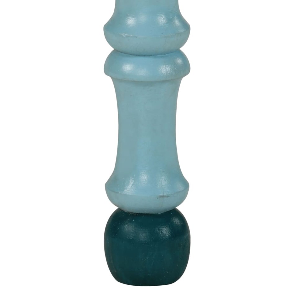 Mesa de centro madera maciza de mango turquesa pintada a