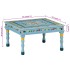 Mesa de centro madera maciza de mango turquesa pintada a