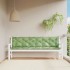 Cojines banco jardín 2 uds tela estampado de hojas 200x50x7