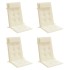 Cojines de silla respaldo alto 4 uds tela Oxford color