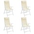 Cojines de silla respaldo alto 4 uds tela Oxford color