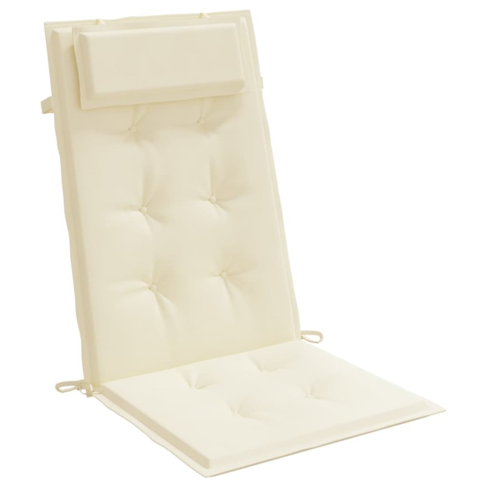 Cojines de silla respaldo alto 4 uds tela Oxford color