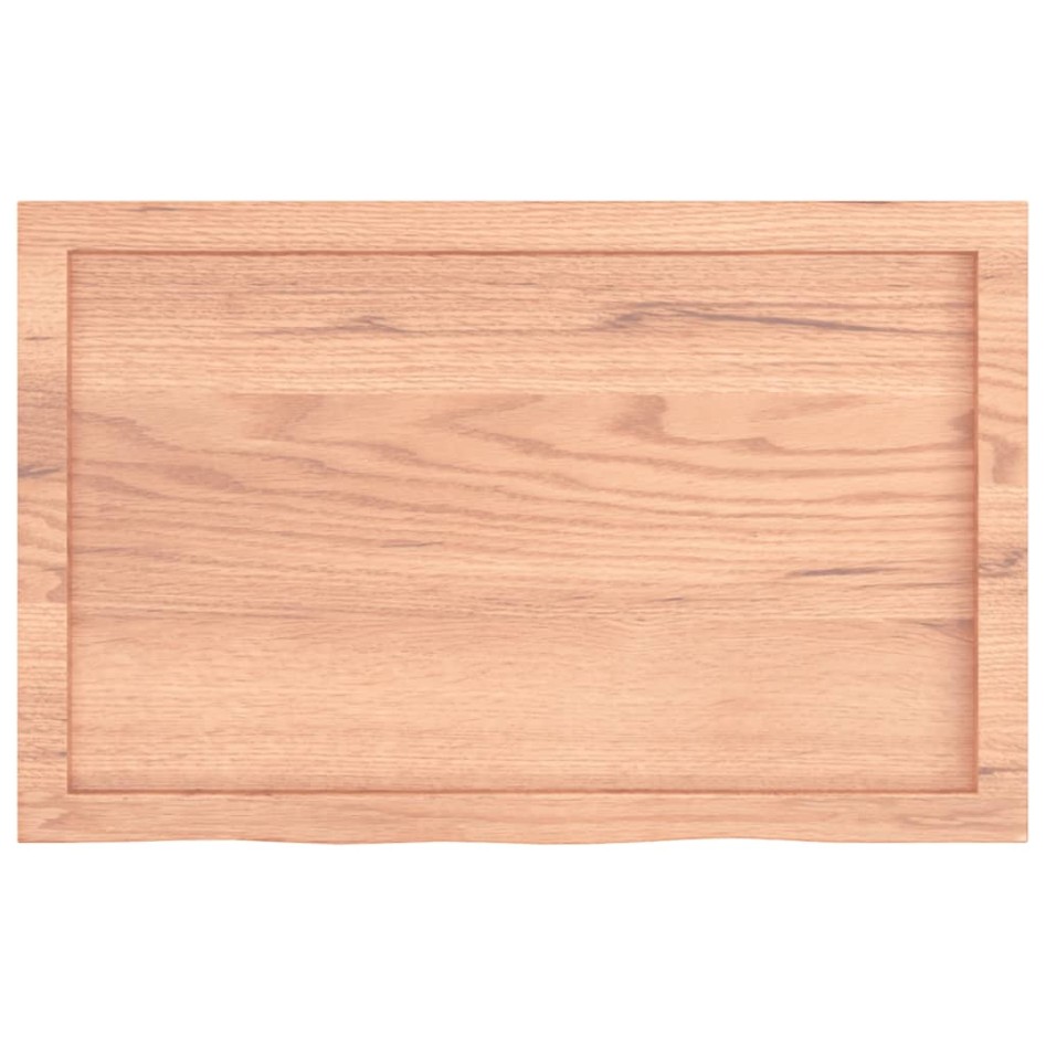 Estante pared madera roble tratada marrón claro 80x50x(2-6)