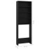 Armario de lavadora negro 64x24x190