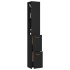 Armario de baño madera contrachapada negro 25x26,5x170