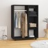 Armario de madera de ingeniería negro 80x40x110